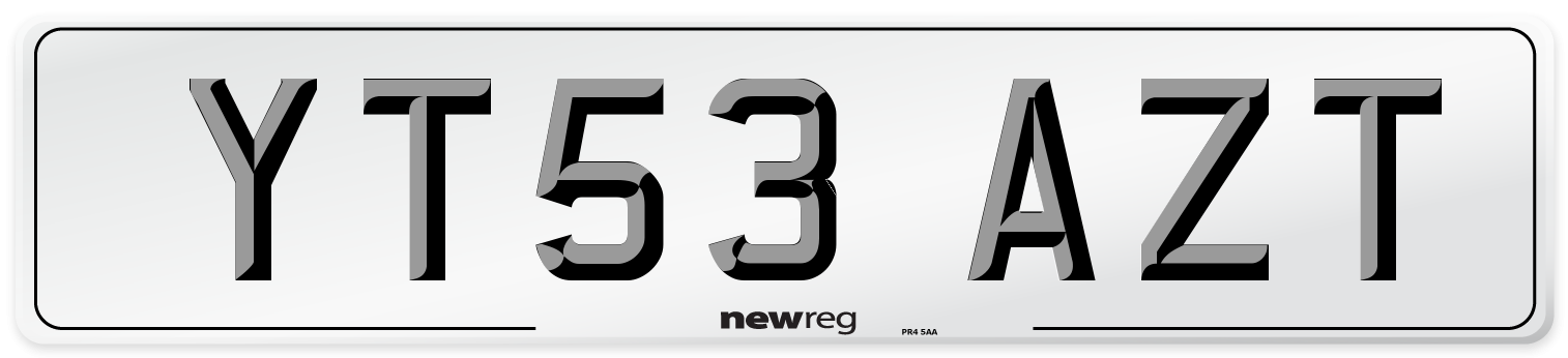 YT53 AZT Number Plate from New Reg